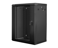 LANBERG Szafa instalacyjna wisząca 19'' 15U 600X450mm czarna (drzwi szklane) WF01-6415-10B - 455297 - zdjęcie 1